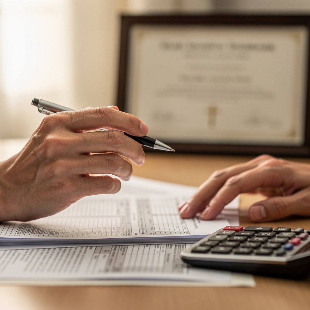 Clergy Tax Service CPA professional reviewing tax documents for minister tax preparation in San Diego